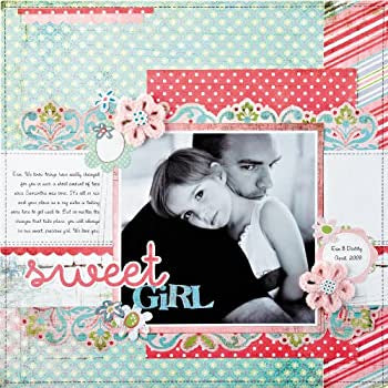 Basic Grey OLIVIA Designer Girl Chipboard Chip Stickers layout