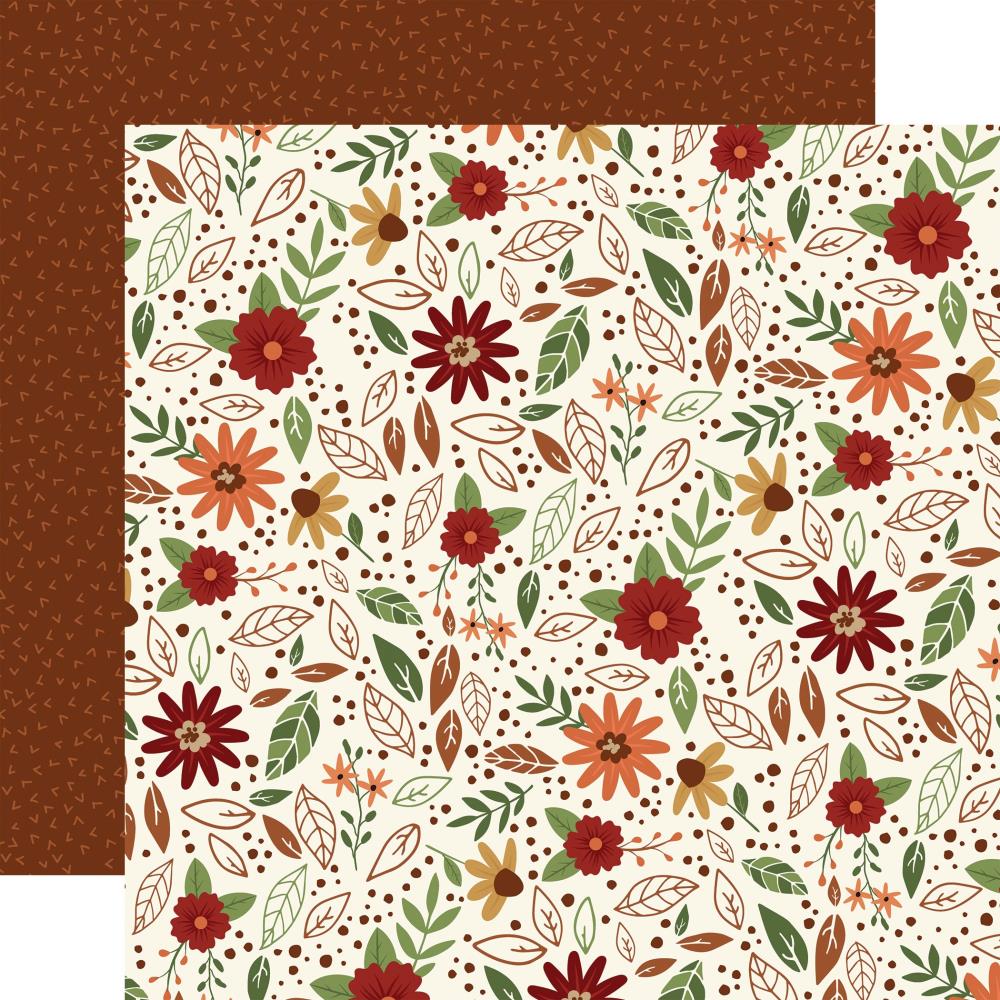 Echo Park I Love FALL FLOWERS 12&quot;x12&quot; Scrapbook Paper