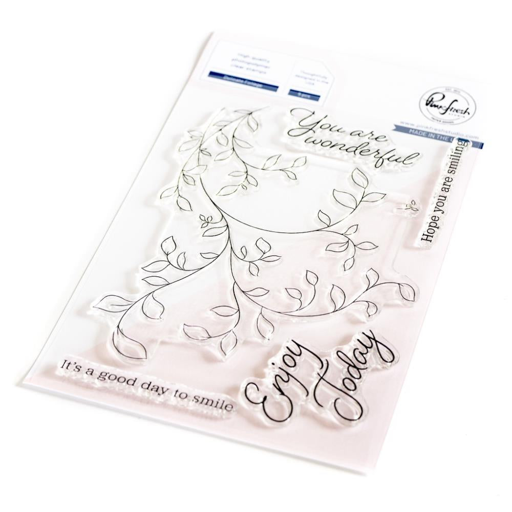 Pinkfresh Studio DELICATE FOLIAGE Stamp &amp; Die Set 8pc