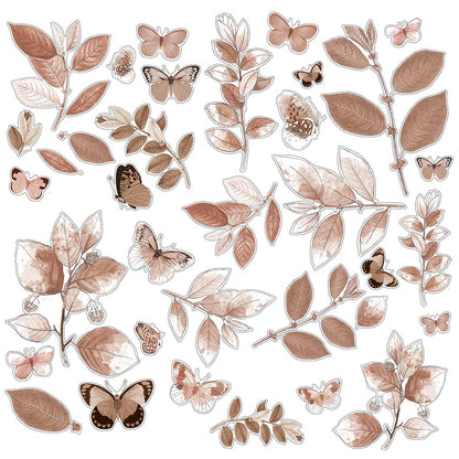 49 and Market Color Swatch TOAST ACETATE LEAVES 70pc Scrapbooksrus
