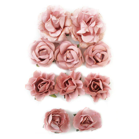 Kaisercraft Paper Blooms DUSTY PINK Flowers 10pc
