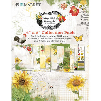 49 and Market Vintage Artistry COUNTRYSIDE 6x8” Collection Paper Pack