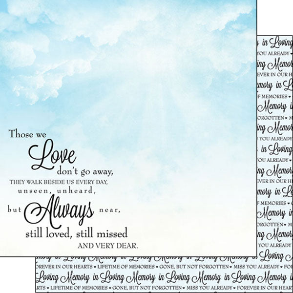 IN LOVING MEMORY 12&quot;X12&quot; Scrapbook Customs Paper