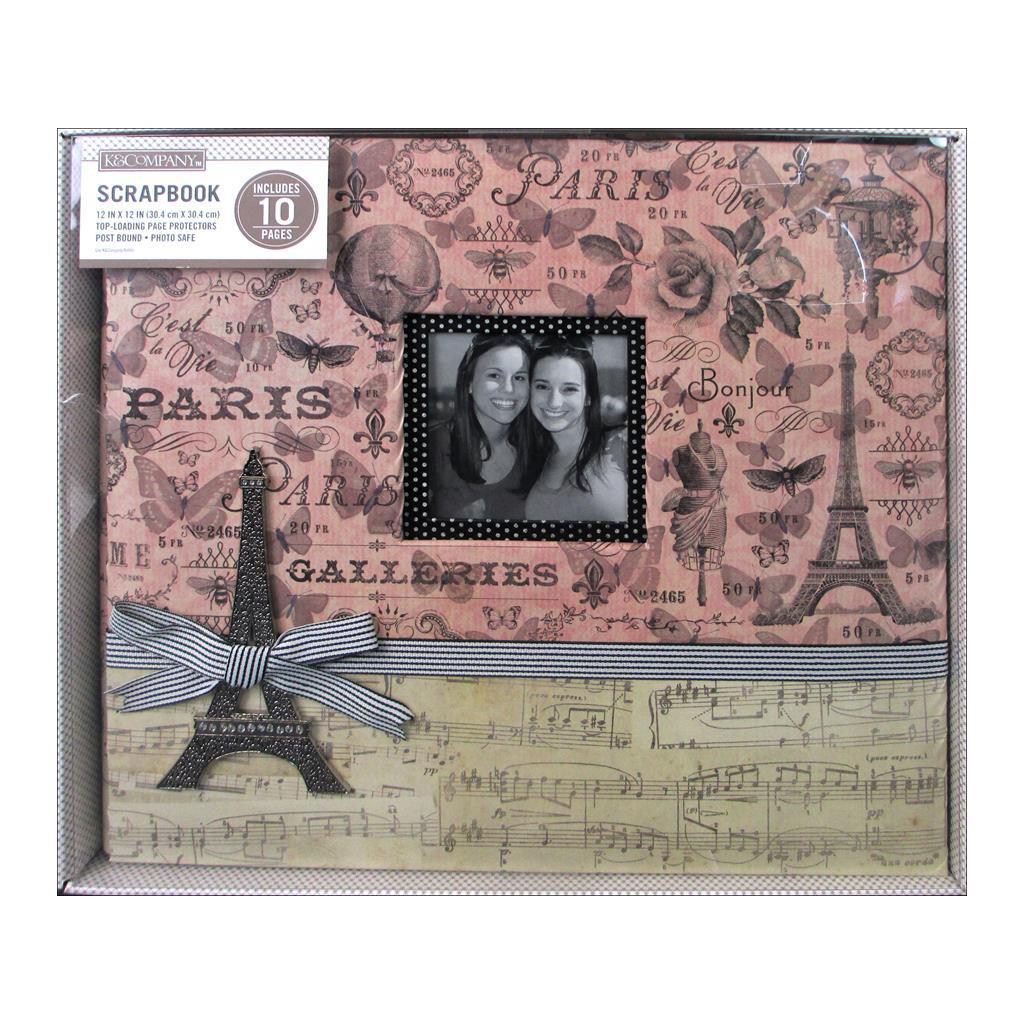 K&amp;Company PARISIAN COLLAGE BOXED Window 12&quot;X12&quot; Scrapbook Album