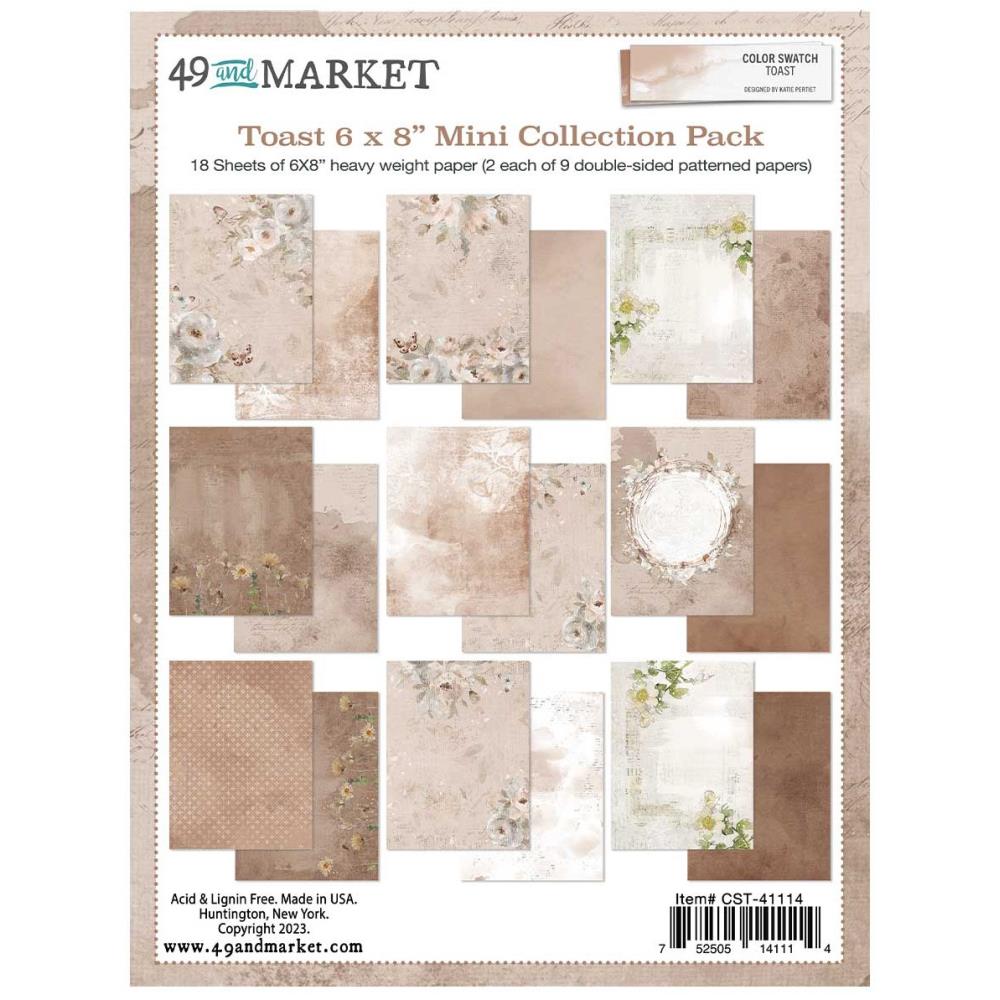 49 and Market Color Swatch TOAST 6x8” Mini Collection Paper Pack