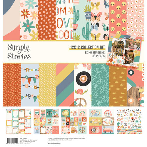 Simple Stories BOHO SUNSHINE 12&quot;X12&quot; Collection Kit 89pc