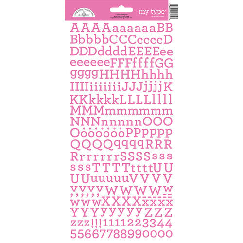 Doodlebug MY TYPE BUBBLEGUM Alphabet Stickers