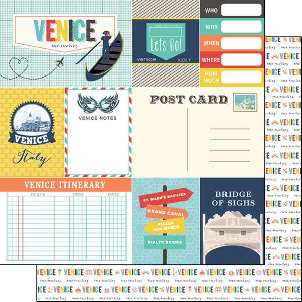 Italy VENICE MEMORIES KIT Papers and Stickers 11pc