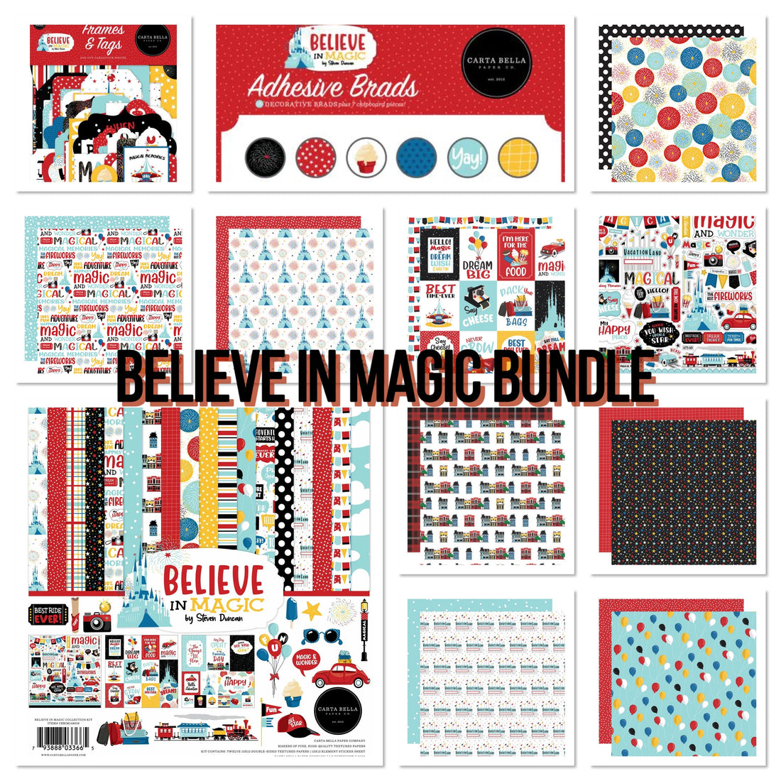 Carta Bella Believe In Magic EMBELLISHMENT Bundle 180pc