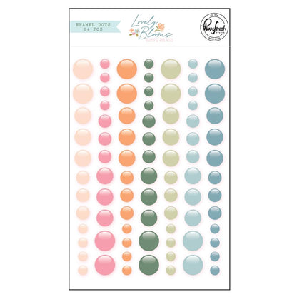 Pinkfresh Studio LOVELY BLOOMS ENAMEL DOTS 84pc