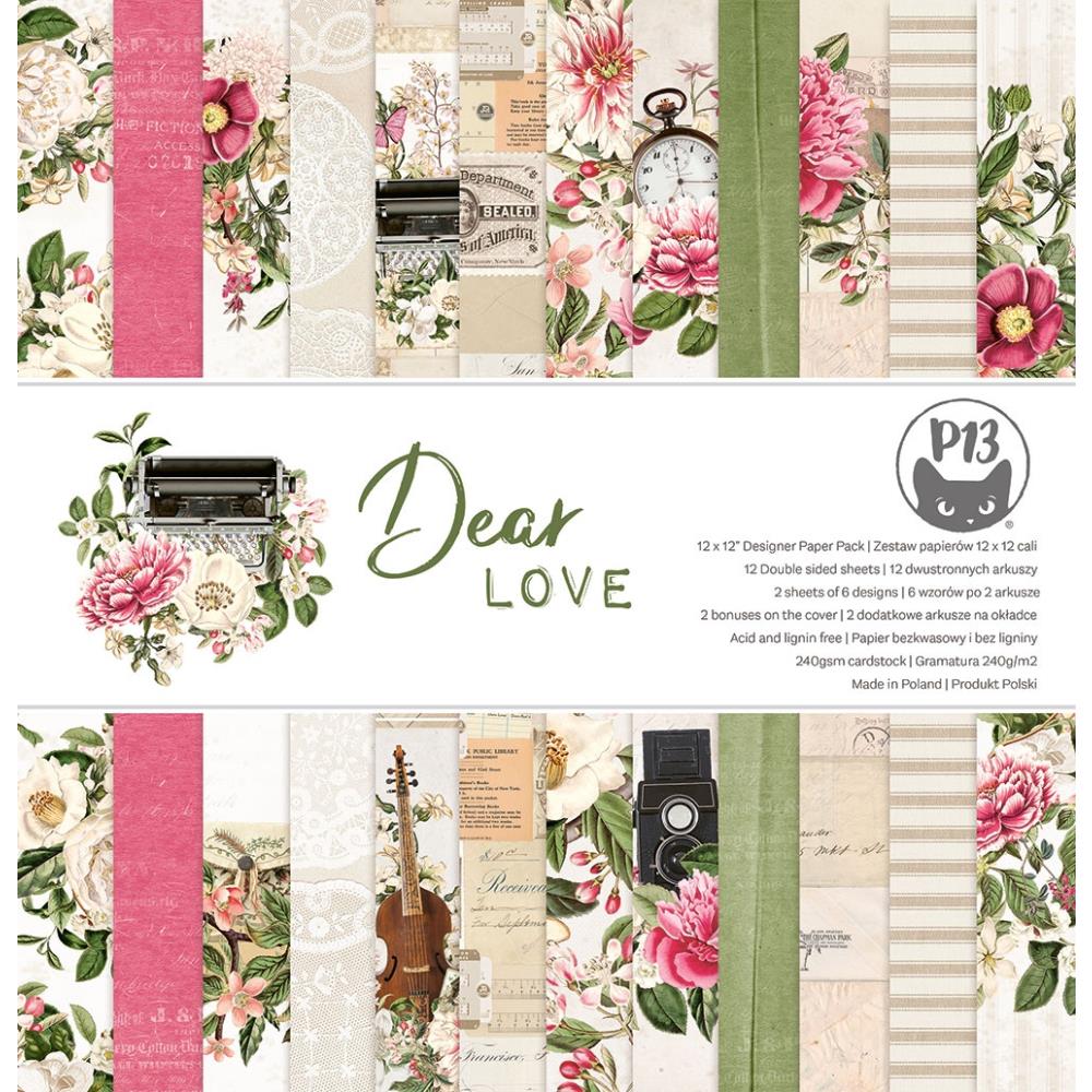 P13 DEAR LOVE 12&quot;X12&quot; PAPER PACK Scrapbook Pad