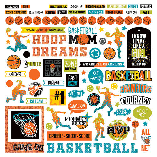 Colorplay MVP GIRLS BASKETBALL 12X12 Paper Collection Pack