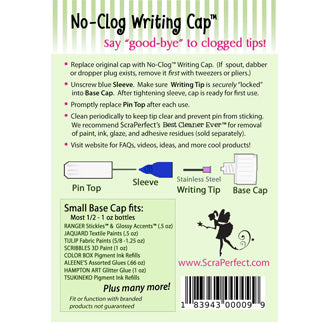 ScraPerfect No-Clog No Clog Writing Cap SMALL 3 pc