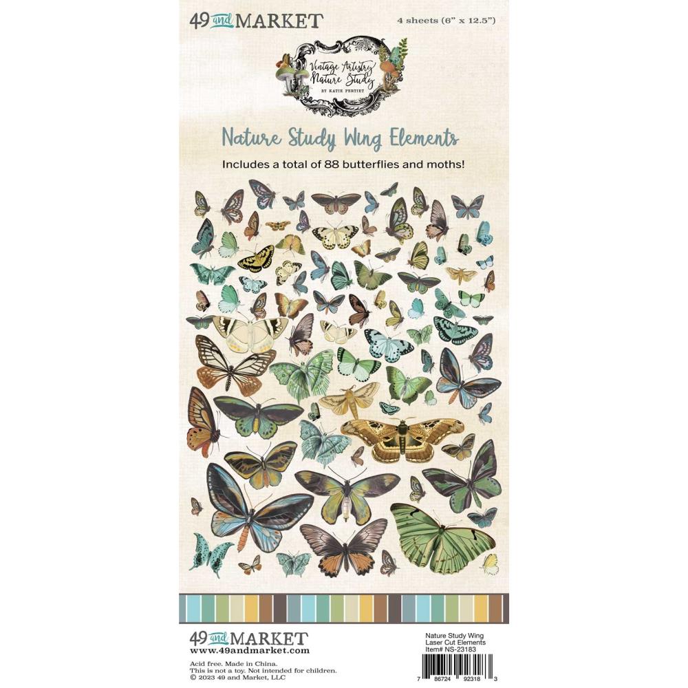 49 and Market Vintage Artistry NATURE STUDY WING ELEMENTS 88pc