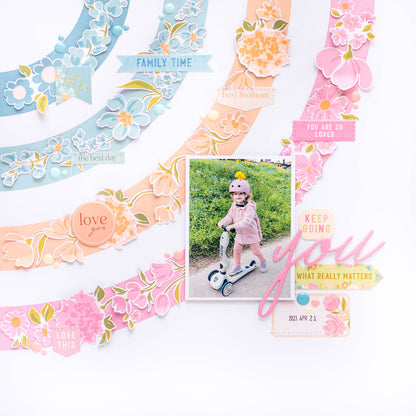 Pinkfresh Studio LOVELY BLOOMS CHIPBOARD FRAMES 24pc