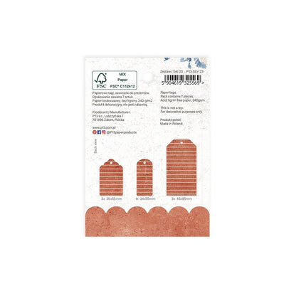 P13 SEA LA VIE Decorative Tags Ocean Coral 7pc