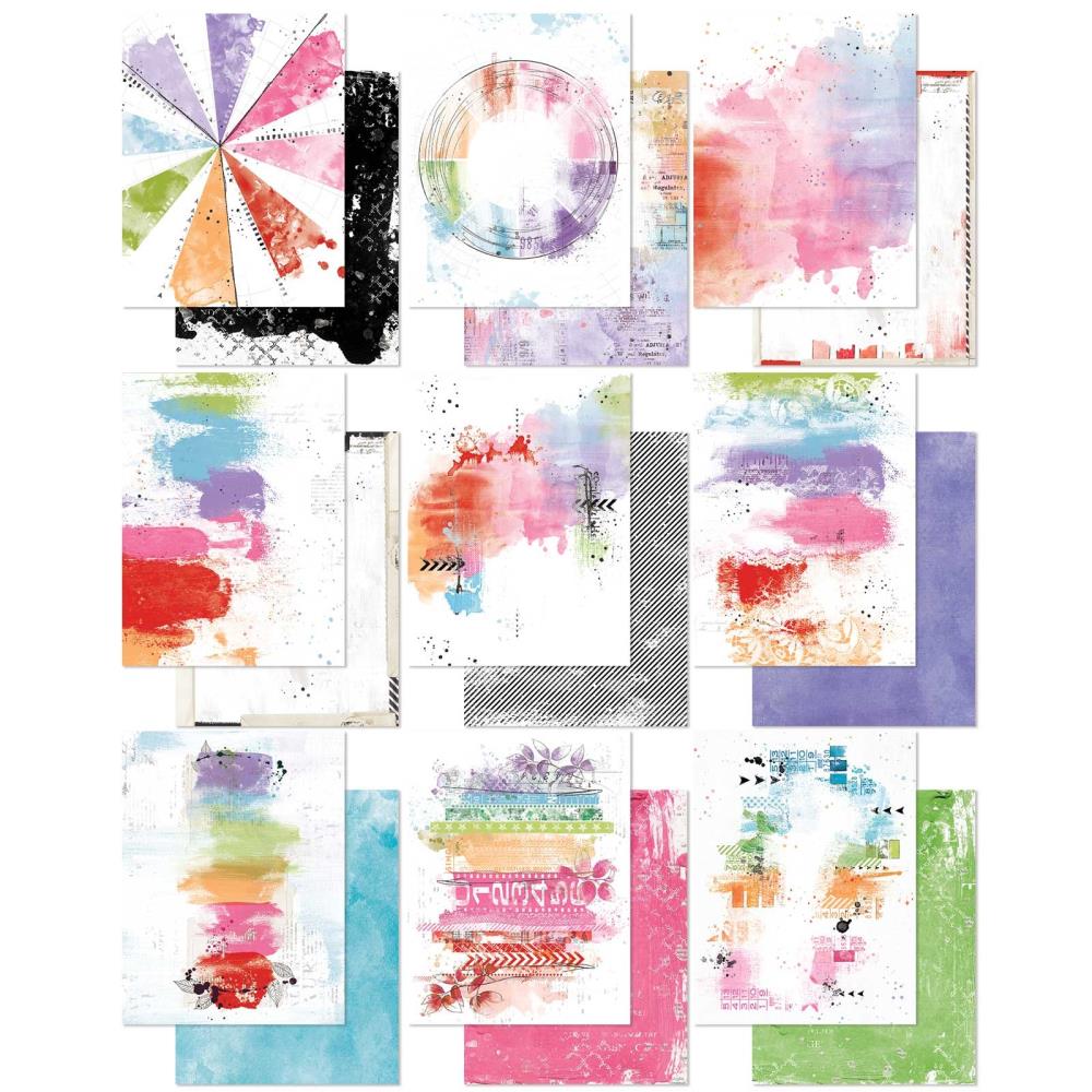 49 and Market Spectrum 6”x8” GARDENIA PAINTED FOUNDATION Collection Paper Pack