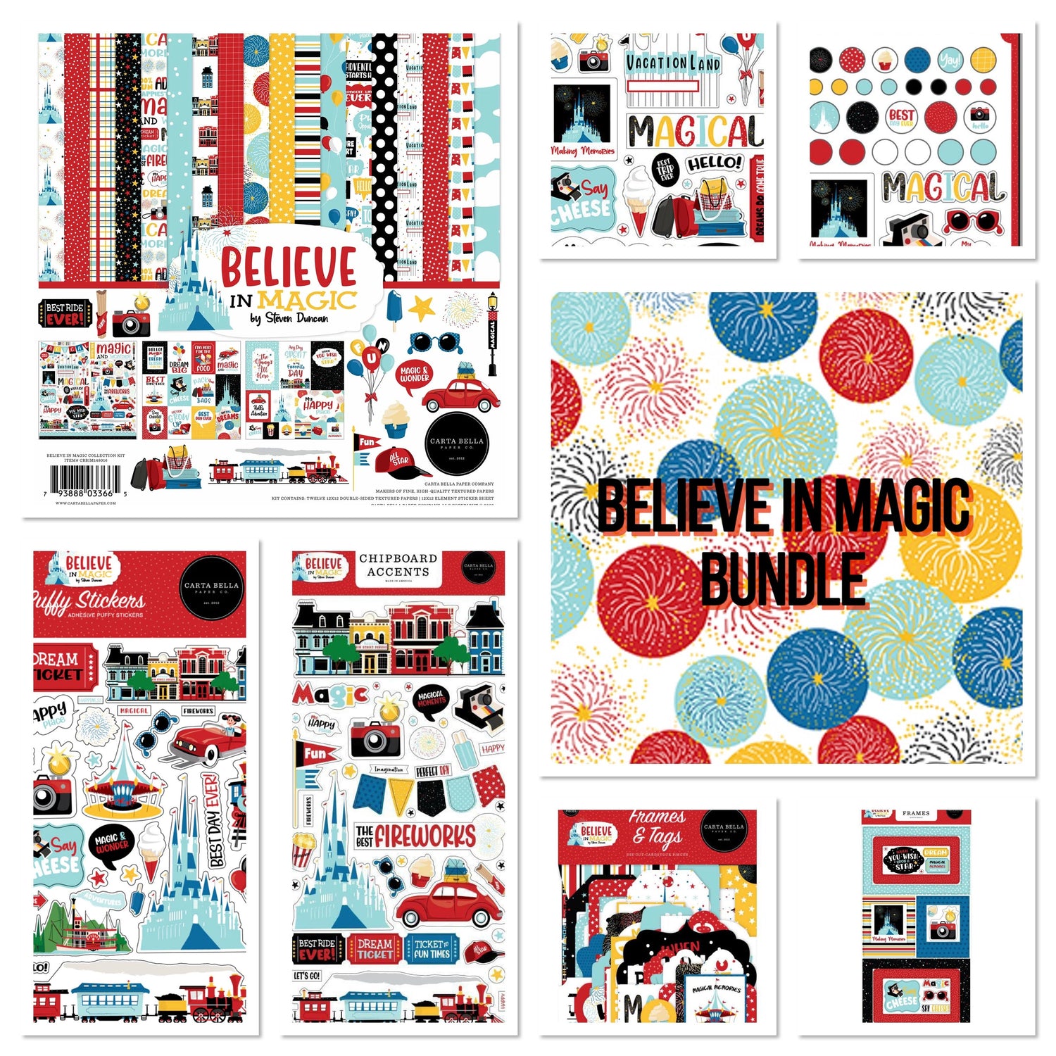 Carta Bella Believe In Magic EMBELLISHMENT Bundle 180pc