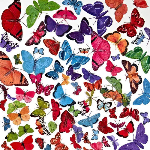 49 and Market Spectrum GARDENIA BUTTERFLY LASER CUT ELEMENTS 89pc