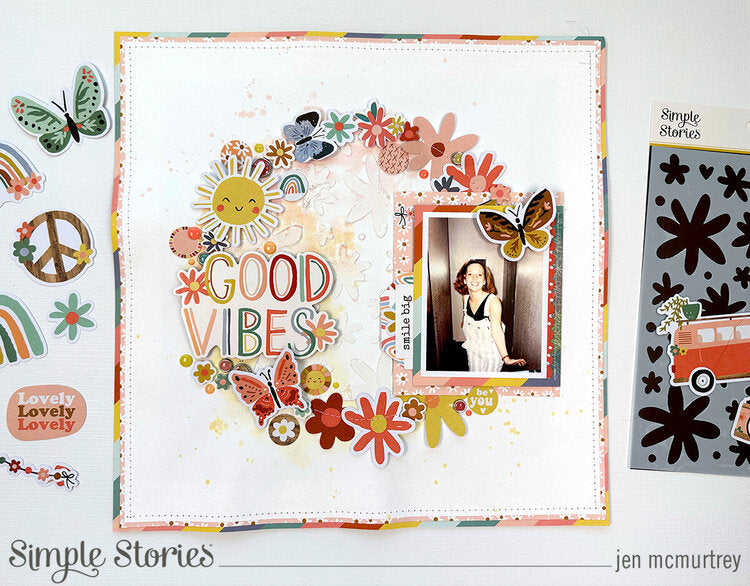 Simple Stories BOHO SUNSHINE BITS &amp; PIECES DieCuts 48pc