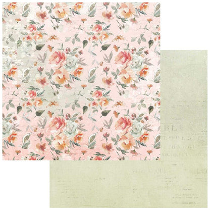 49 and Market ArtOptions AVESTA POSIES 12&quot;X12&quot; Scrapbook Paper