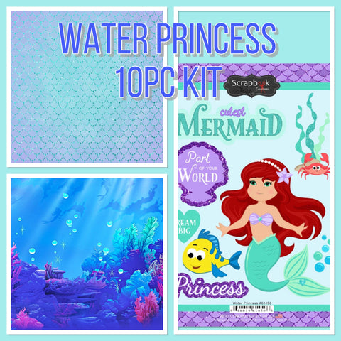 WATER PRINCESS KIT Ariel Little Mermaid 10pc