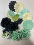 Sweet Roses Leaves Daisies MINT & BLUES 15pc