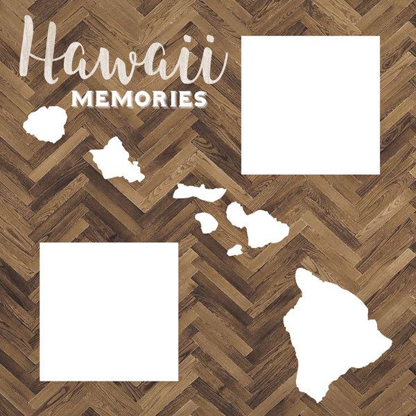 HAWAII MEMORIES 12&quot;x12&quot; Scrapbook Photo Overlay