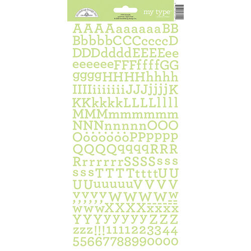 Doodlebug MY TYPE LIMEADE Alphabet Stickers