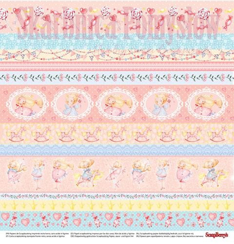 Scrapberry’s SWEET MOMENTS PLAYTIME 12&quot;X12&quot; Scrapbook Paper Kit 7pc