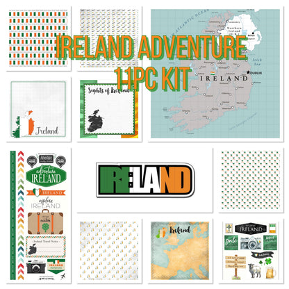 IRELAND ADVENTURE KIT Papers and Stickers 11pc