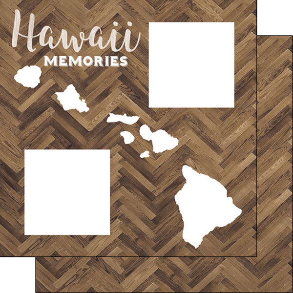 HAWAII MEMORIES 12"x12" Scrapbook Photo Overlay