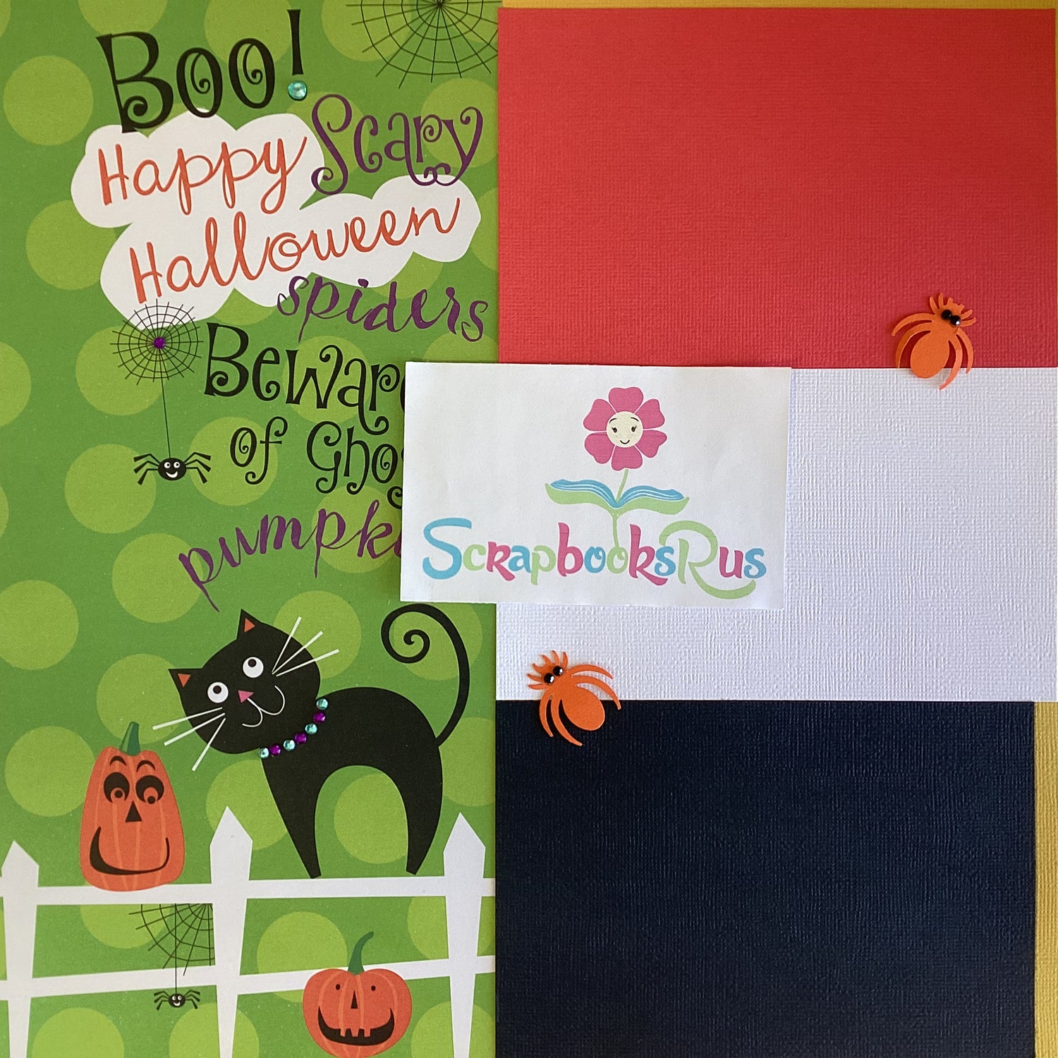 Premade Scrapbook Page HAPPY HALLOWEEN (2) 12x12 Scrapbooksrus