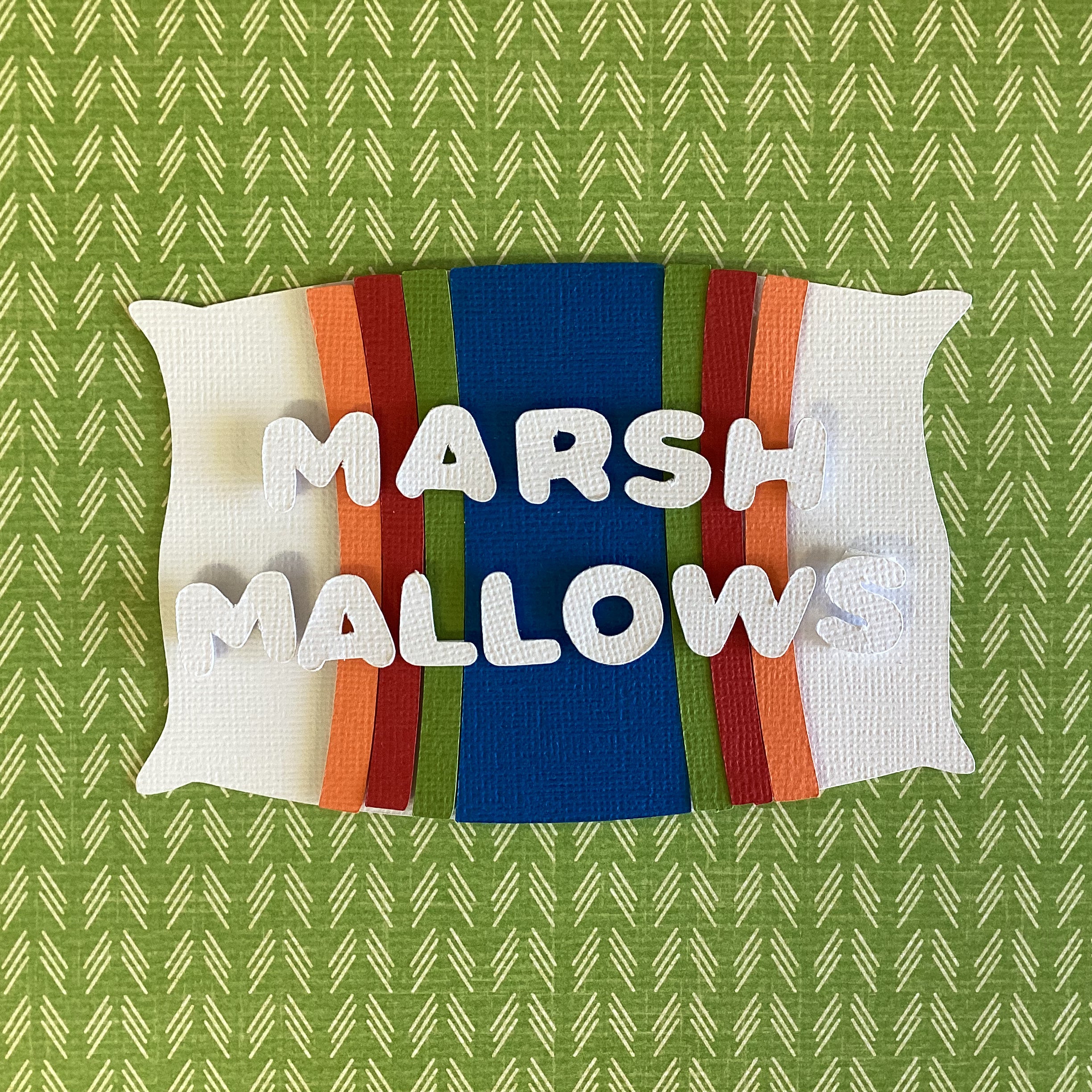 MARSH MALLOWS Camping 3D Scrapbook Die Cut Embellishment