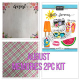 AUGUST MEMORIES Scrapbook Customs Kit 2pc