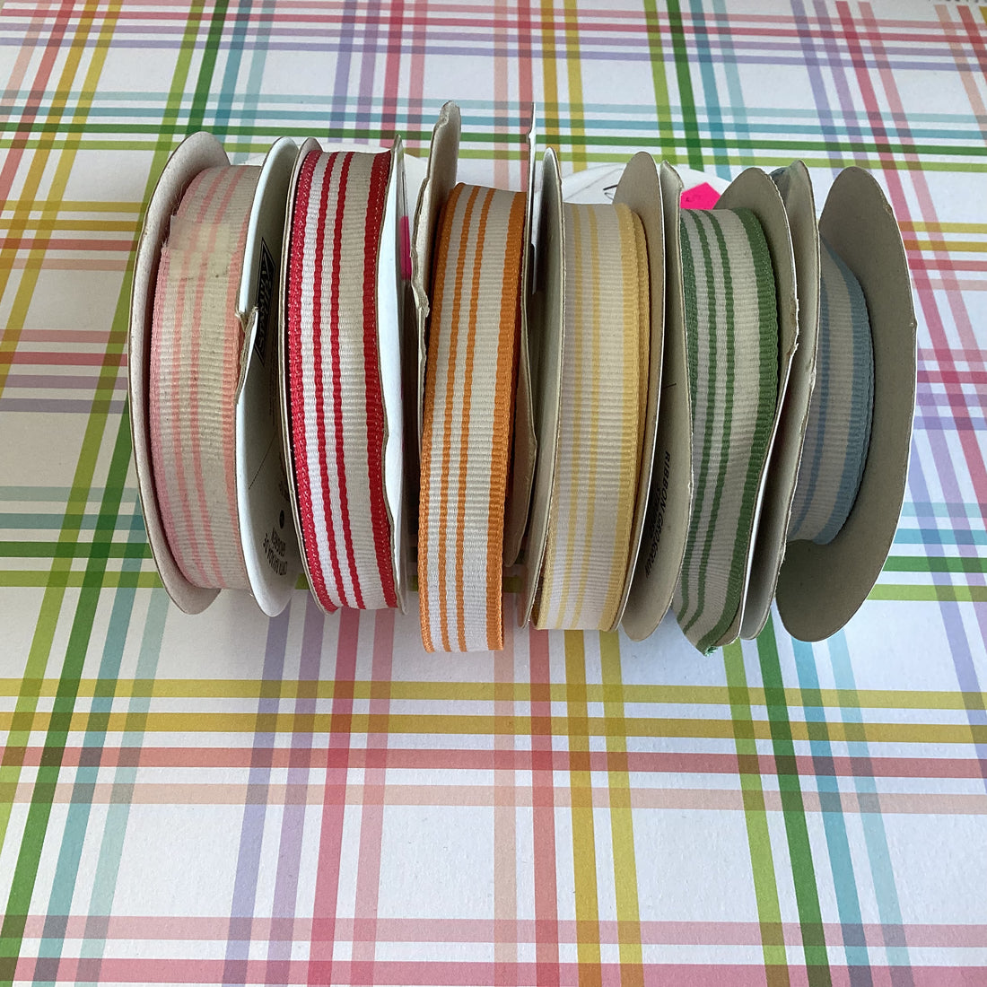 Stampin Up Ribbon 1 yard 1/2" wide GROSGRAIN STRIPED