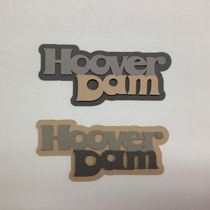 HOOVER DAM LasVegas Travel Title DieCuts Custom