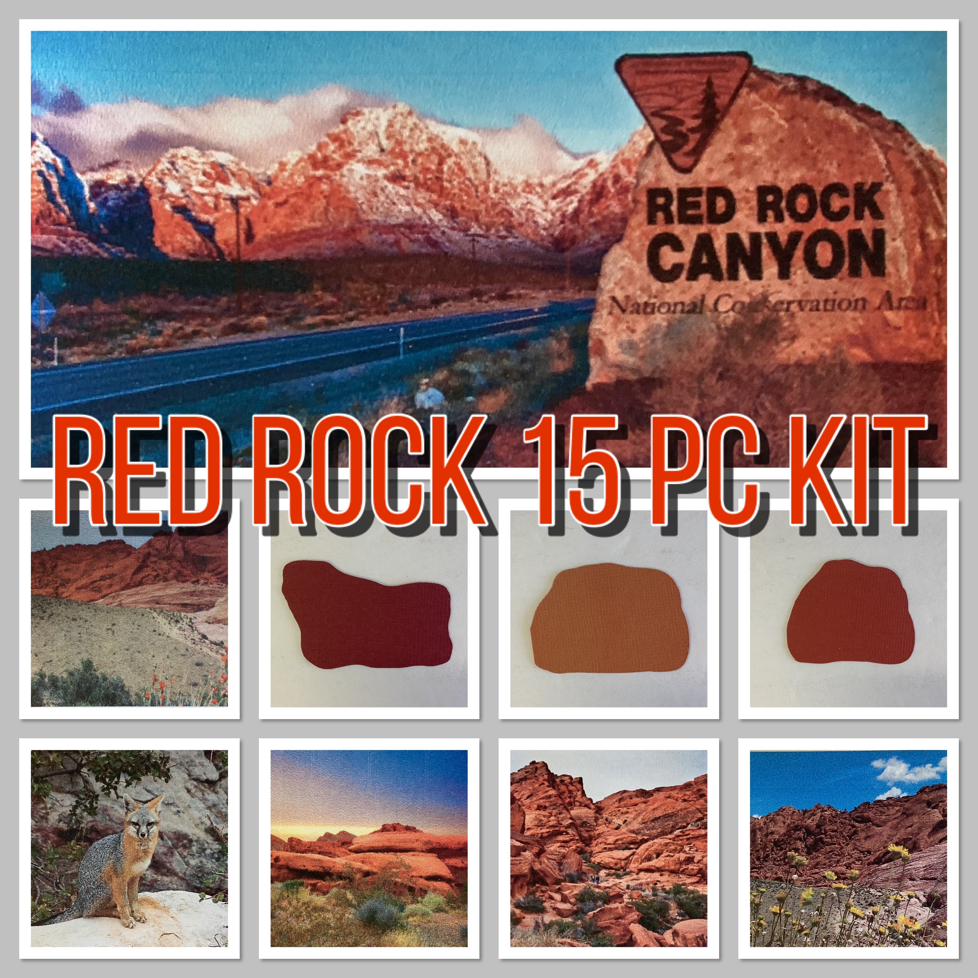 RED ROCK 15 pc Kit 5 Cards & 10 Rocks โ Scrapbooksrus