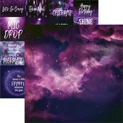 Reminisce ULTRAVIOLET Scrapbook Paper Pack 2pc