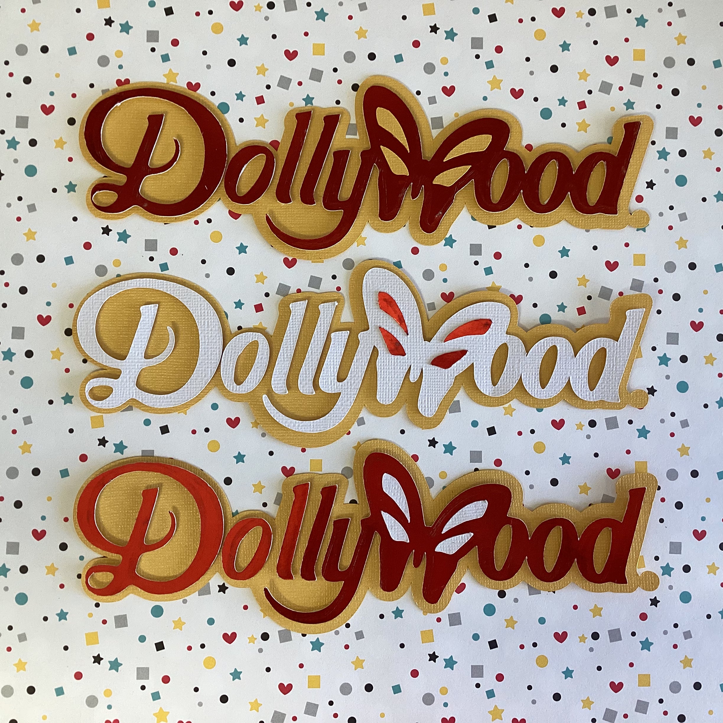 DOLLYWOOD 3D Scrapbook Die Cut Embellishment