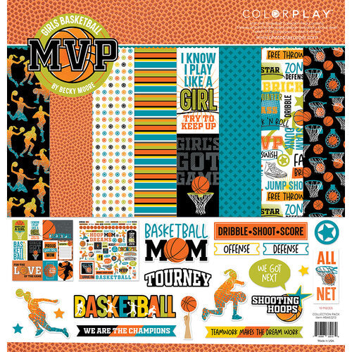 Colorplay MVP GIRLS BASKETBALL 12X12 Paper Collection Pack