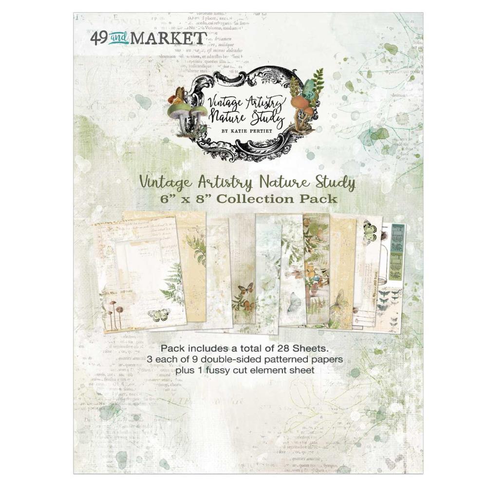 49 and Market Vintage Artistry 6”X8” NATURE STUDY Collection Paper Pack