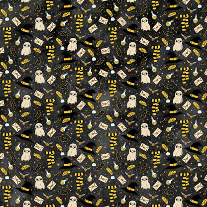 Scrapbook Customs YELLOW &amp; BLACK 12&quot;X12” Paper Pack Harry Potter