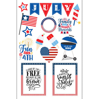 Scrapbook Customs 4TH OF JULY EMBELLISHMENTS Laser DieCuts