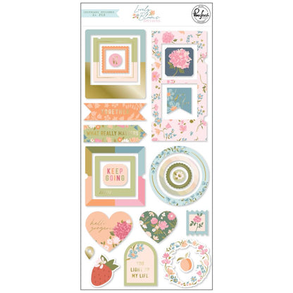 Pinkfresh Studio LOVELY BLOOMS CHIPBOARD FRAMES 24pc