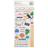 Vicki Boutin Thickers Where To Next HAPPY LIFE Chipboard Stickers 88pc.