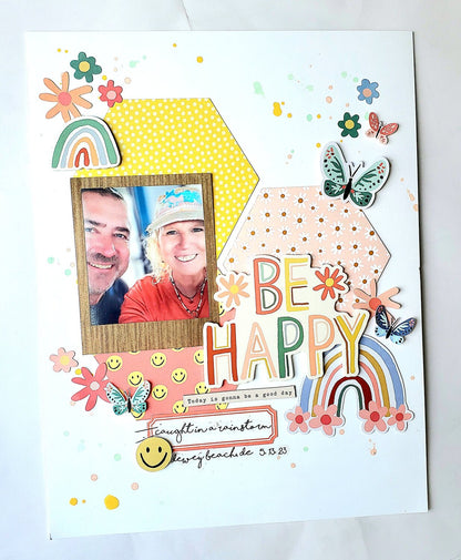 Simple Stories BOHO SUNSHINE 12&quot;X12&quot; Collection Kit Layout