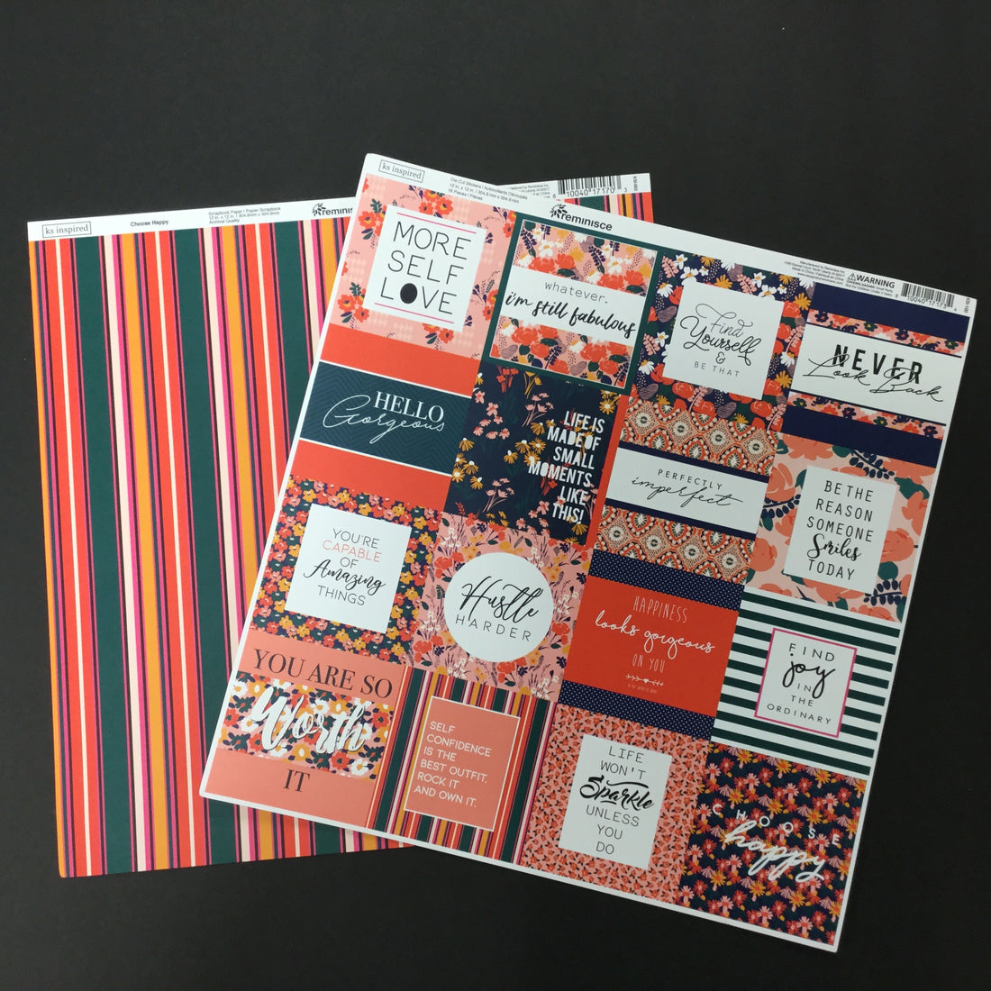 Reminisce KS INSPIRED Paper Pack 2pc Scrapbooksrus