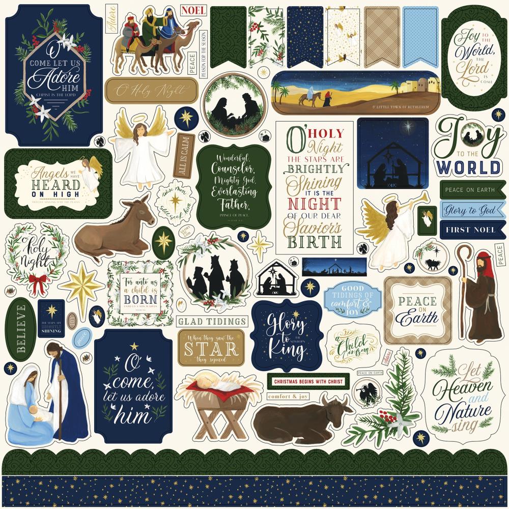 Echo Park  12&quot;x12&quot; SILENT NIGHT 13pc COLLECTION KIT Scrapbooksrus 