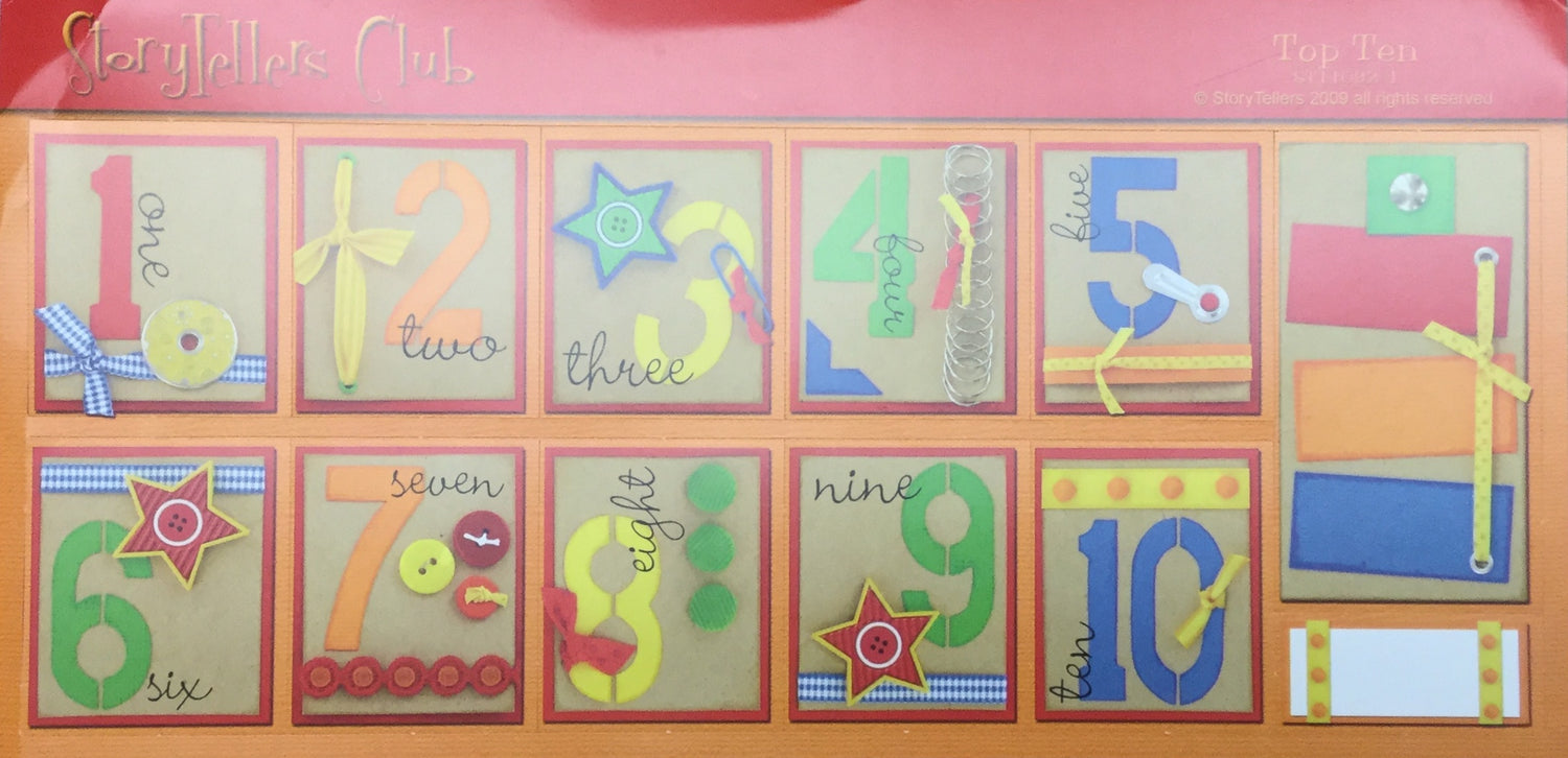 StoryTellers 1 TOP TEN 2-1 DIECUTS 6&quot;X13&quot; Scrapbooksrus 